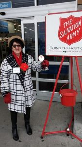 REALTOR ringing bell for salvation army