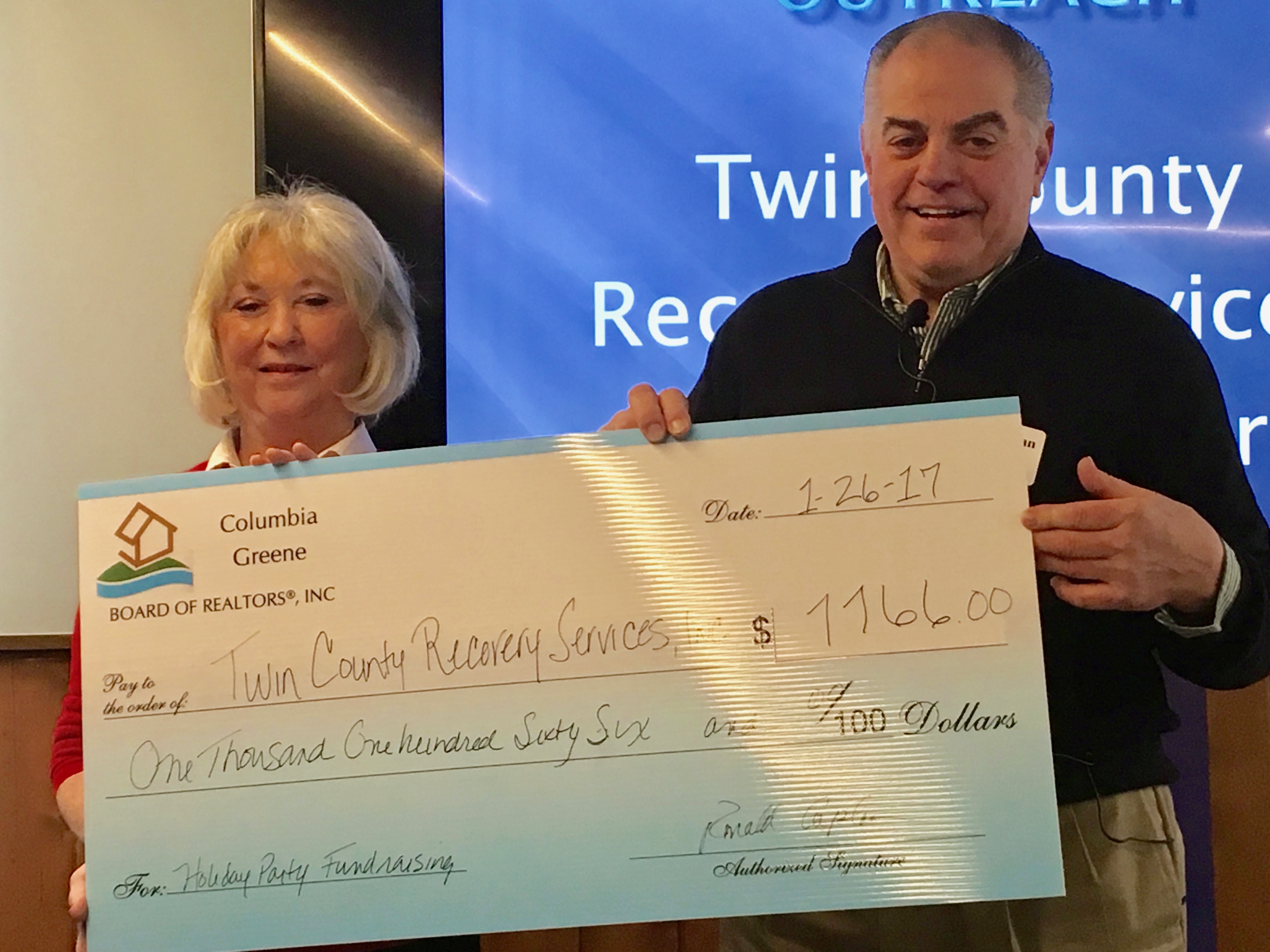 REALTORS Contribute $1K+ to Addiction Services Program